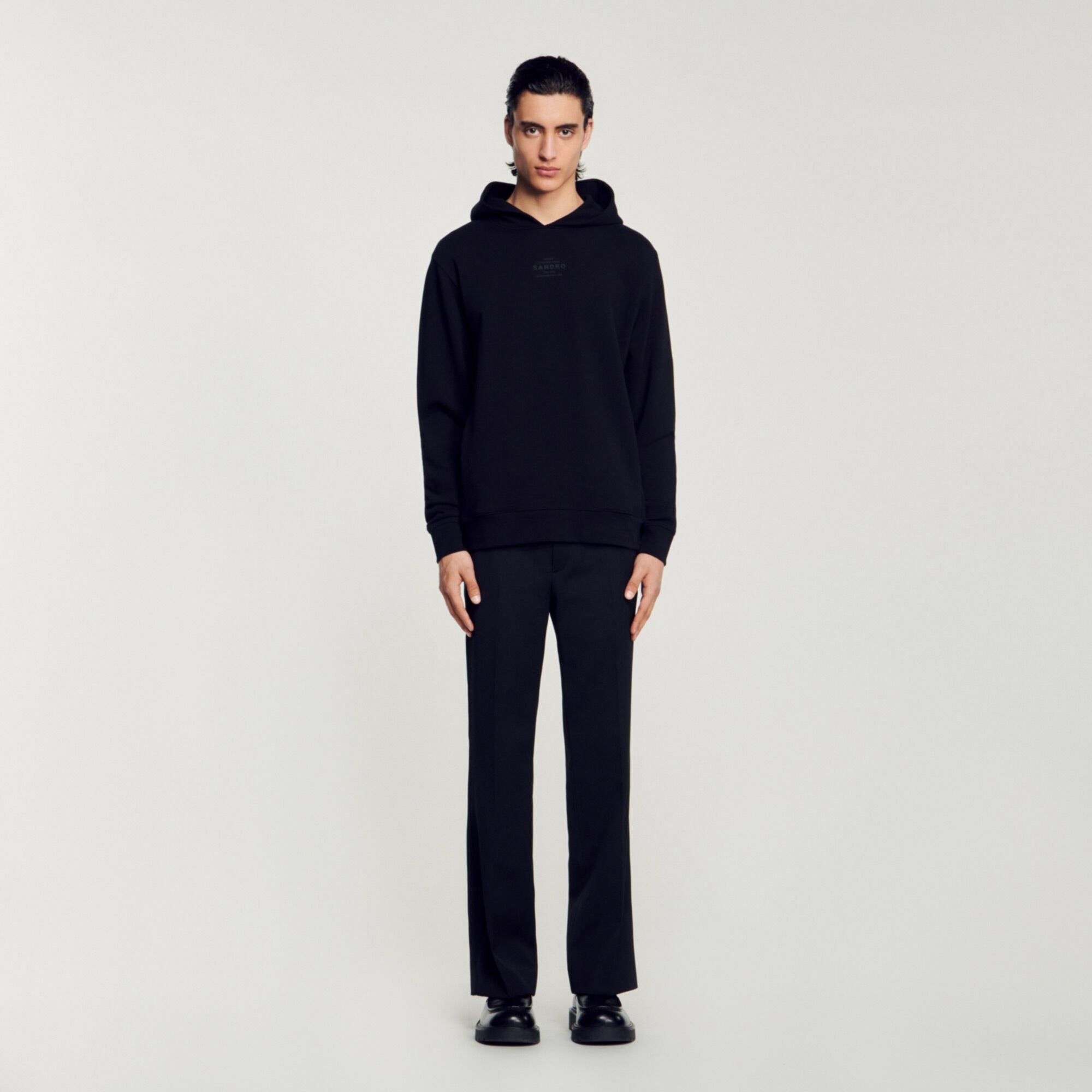 HOODED SWEATSHIRT WITH RUBBER LOGO - 3