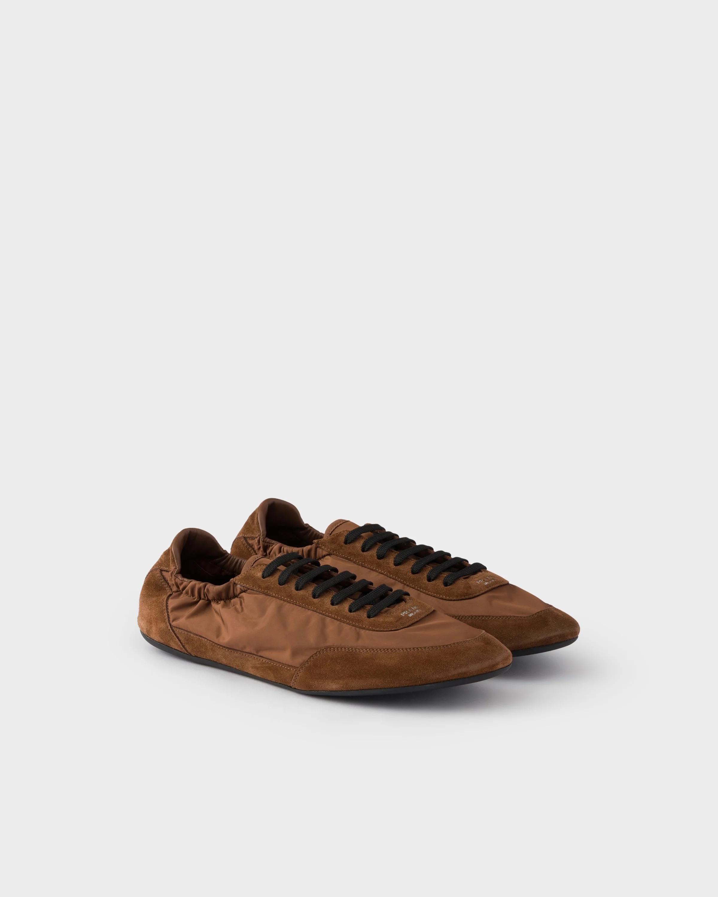 Collapse Re-Nylon and suede elasticized sneakers - 1