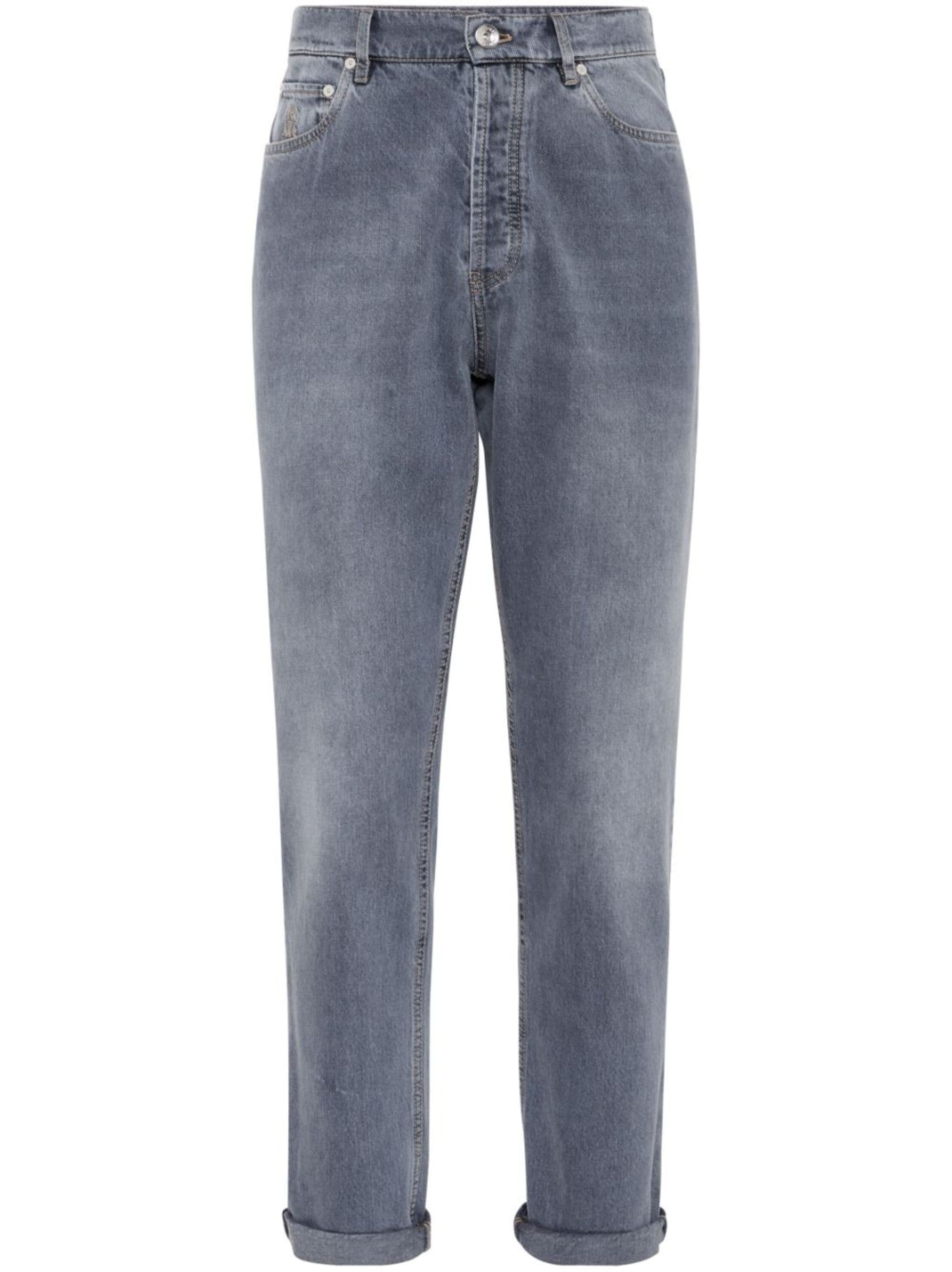 Turn-up hem jeans - 1