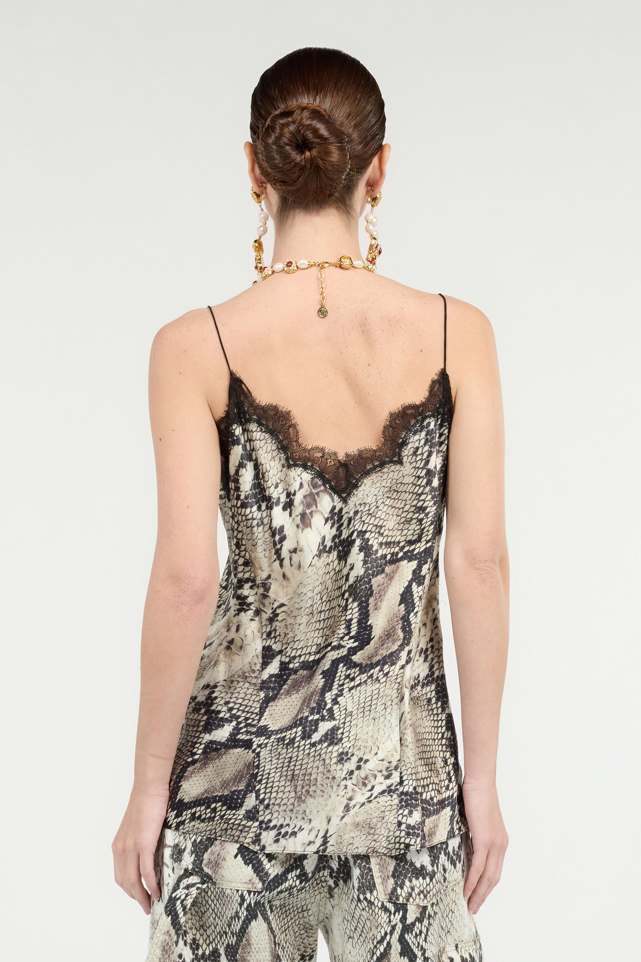 Silk Top with Python Print - 4