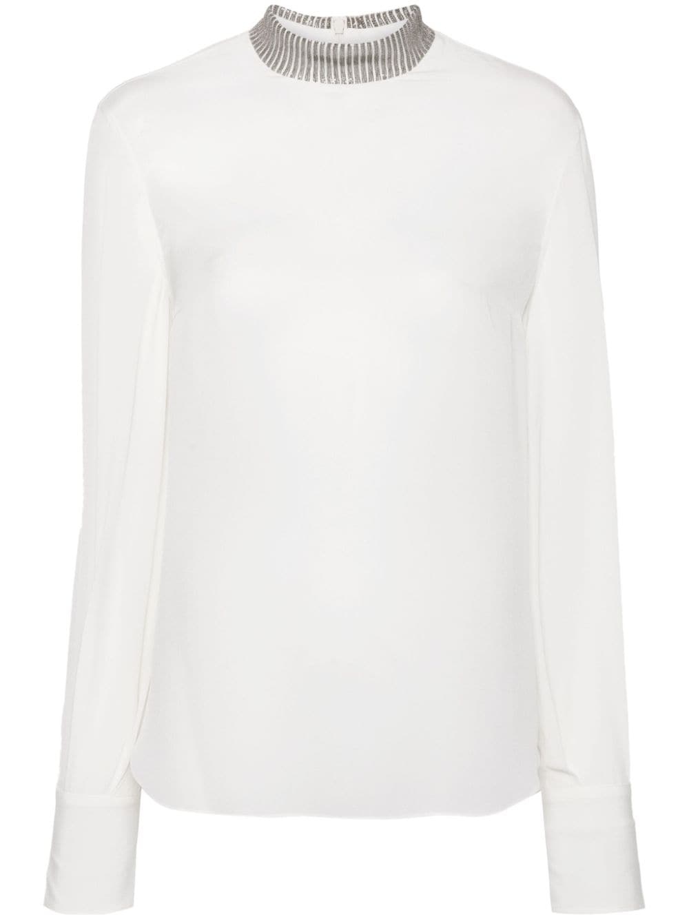 Monili-detail blouse - 1