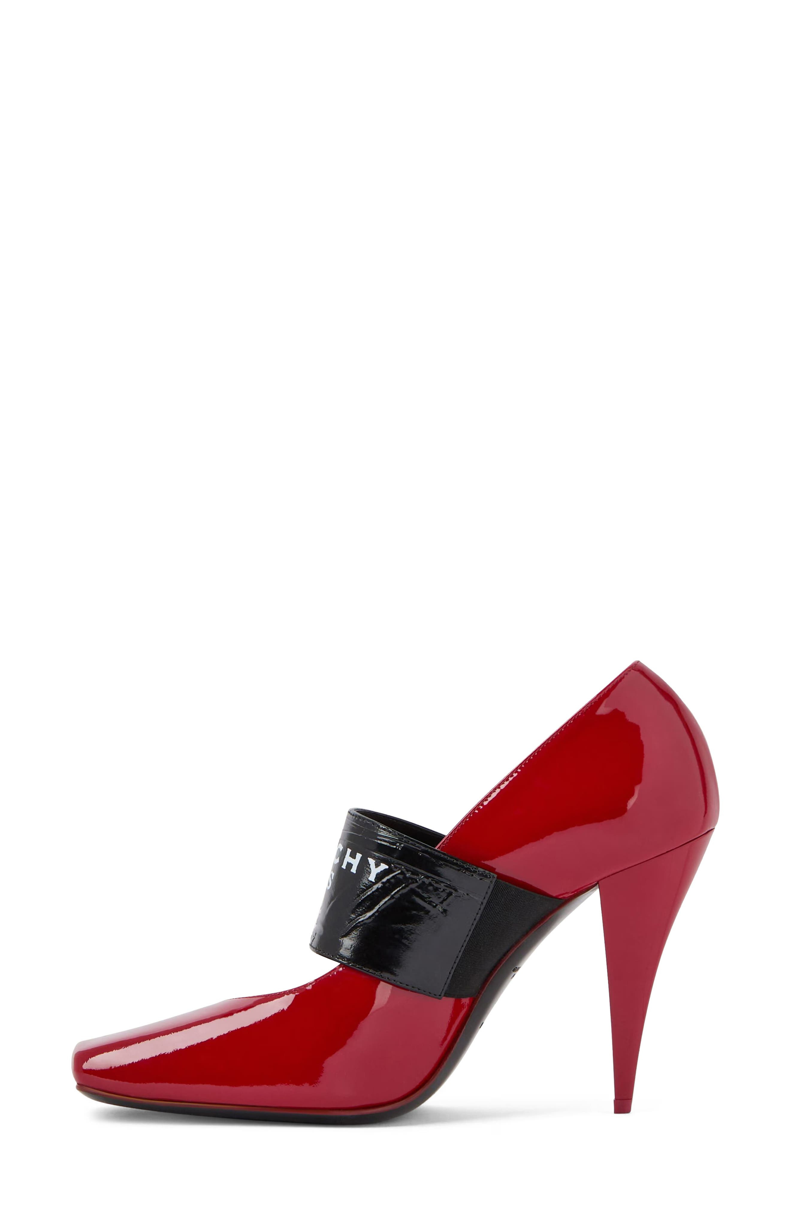 Givenchy Logo Square Toe Mary Jane Pump in Deep Red at Nordstrom - 5