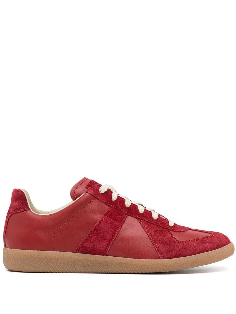 panelled low-top sneakers - 1