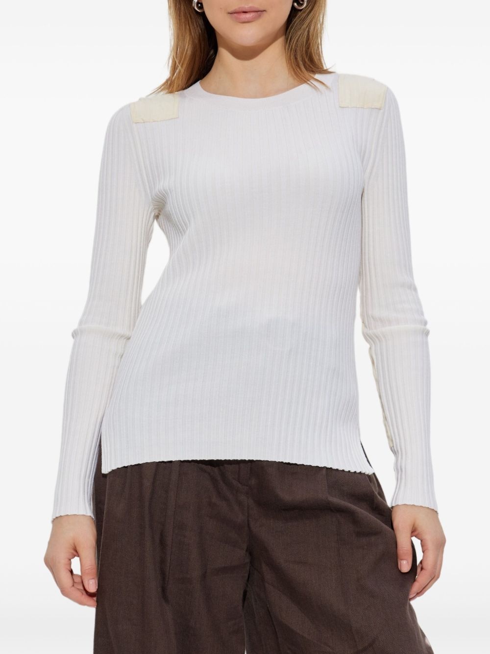 ribbed long-sleeve top - 3