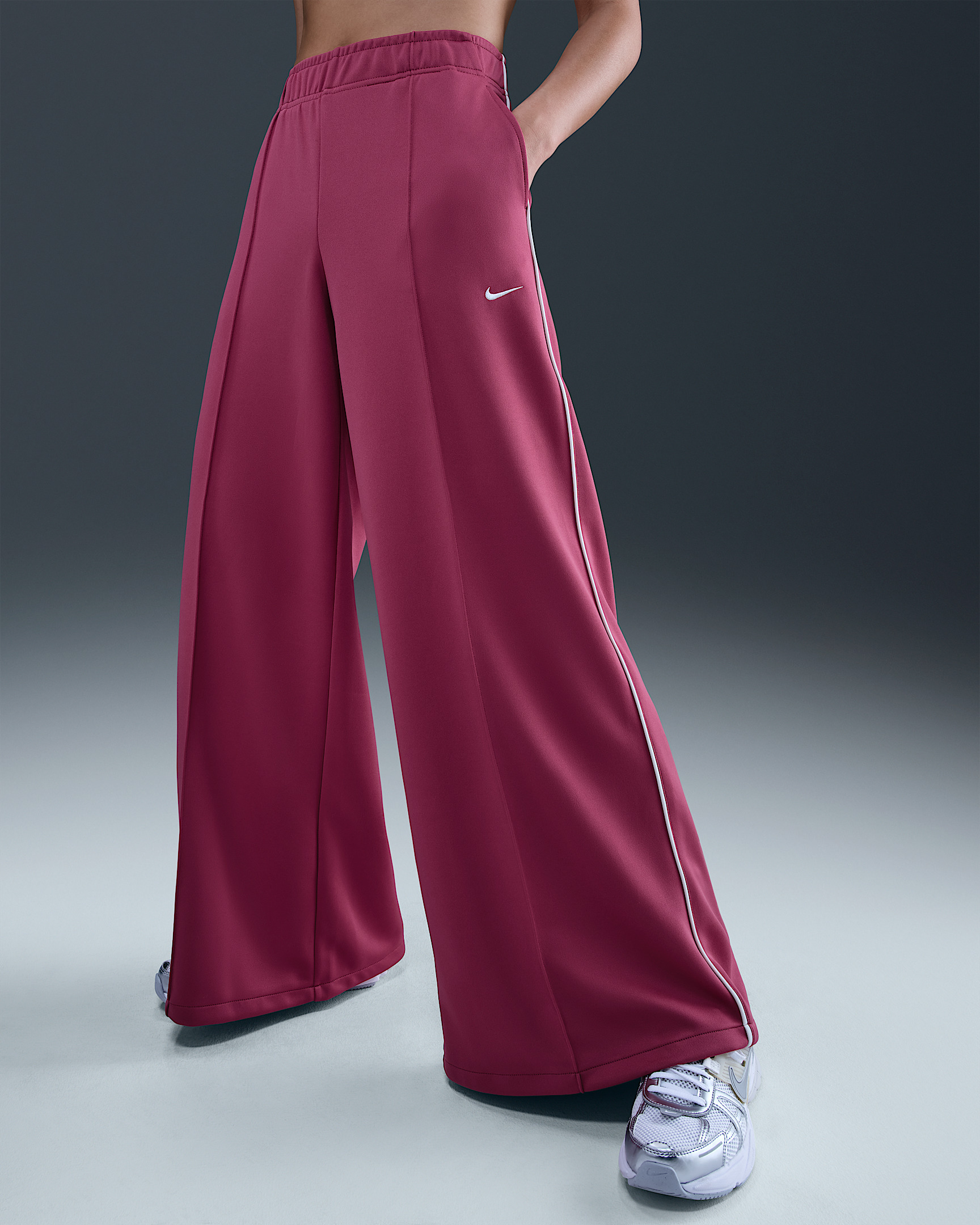 Nike Sportswear Women's Mid-Rise Wide-Leg Track Pants - 2