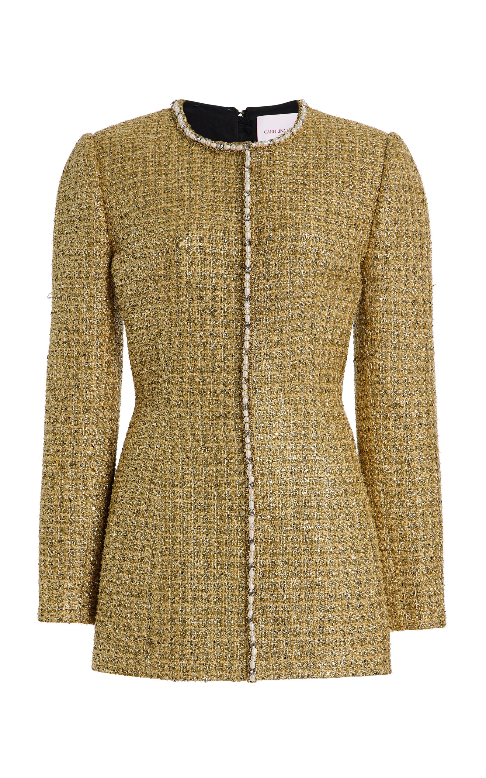 Embellished Lurex Tweed Jacket gold - 1