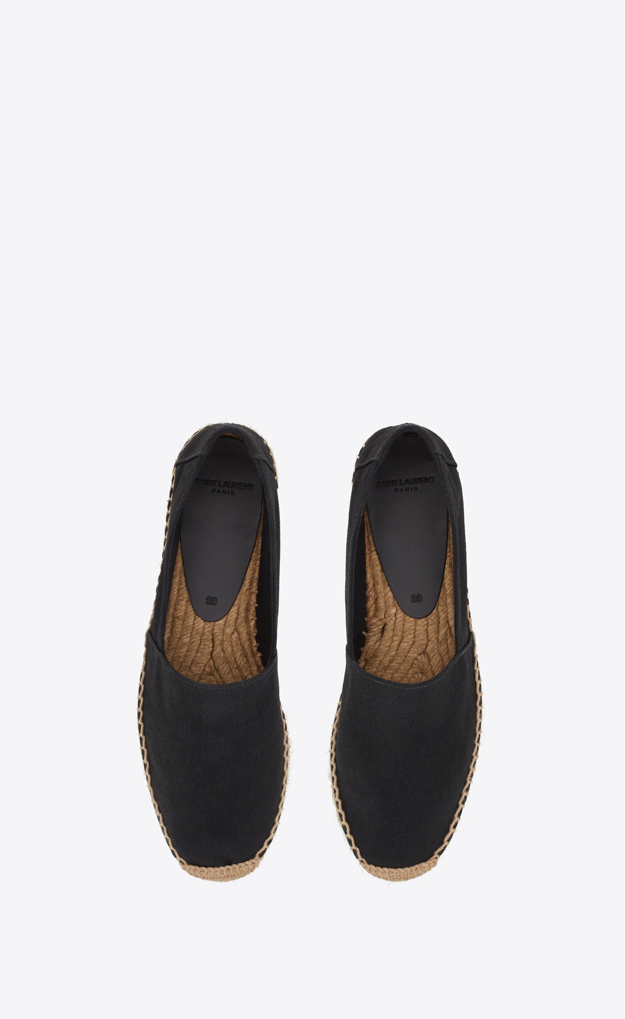 ysl embroidered espadrilles in denim - 3