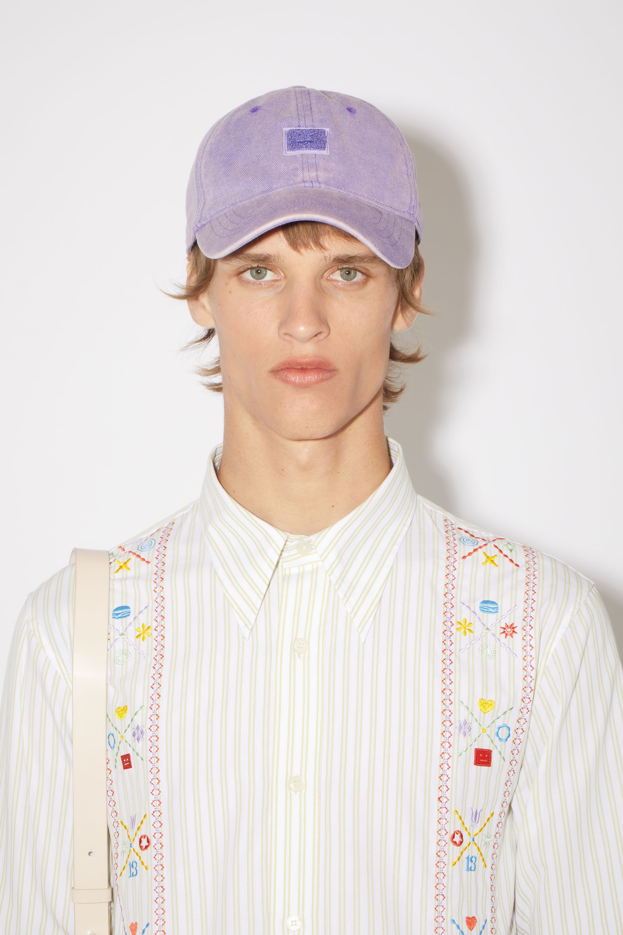 Embroidered button-up shirt - White/green - 5