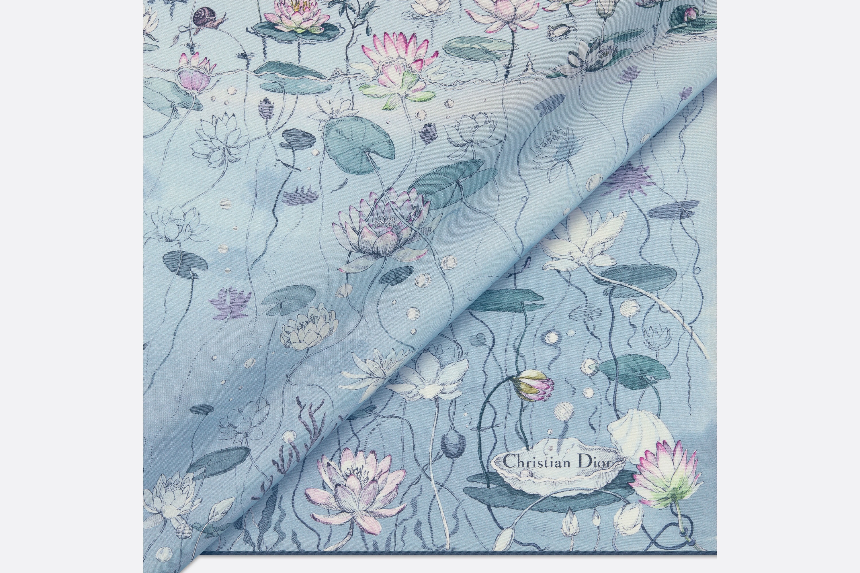 Le Bal des Fleurs Nénuphar 70 Square Scarf - 4