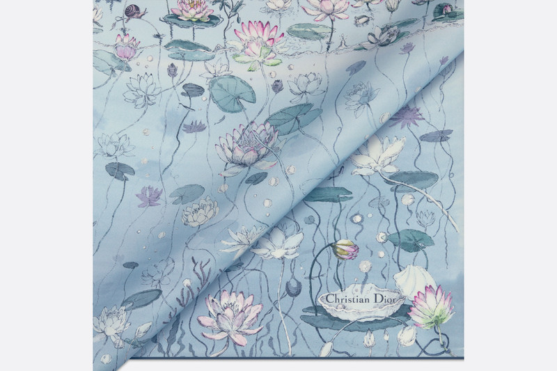 Le Bal des Fleurs Nénuphar 70 Square Scarf 4