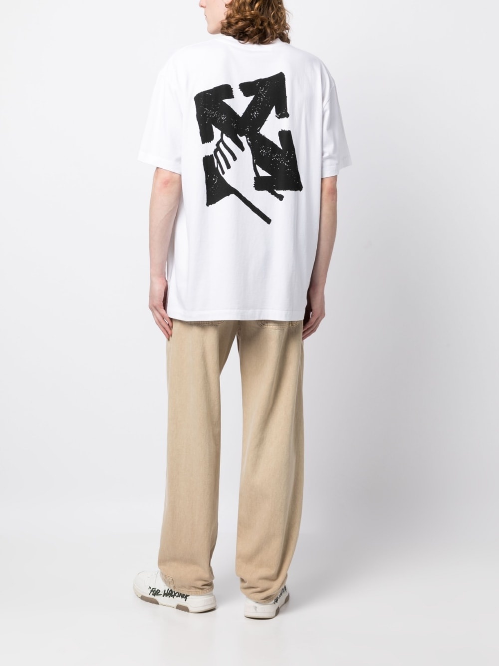 Off-White Hand Arrow logo-print T-shirt | REVERSIBLE