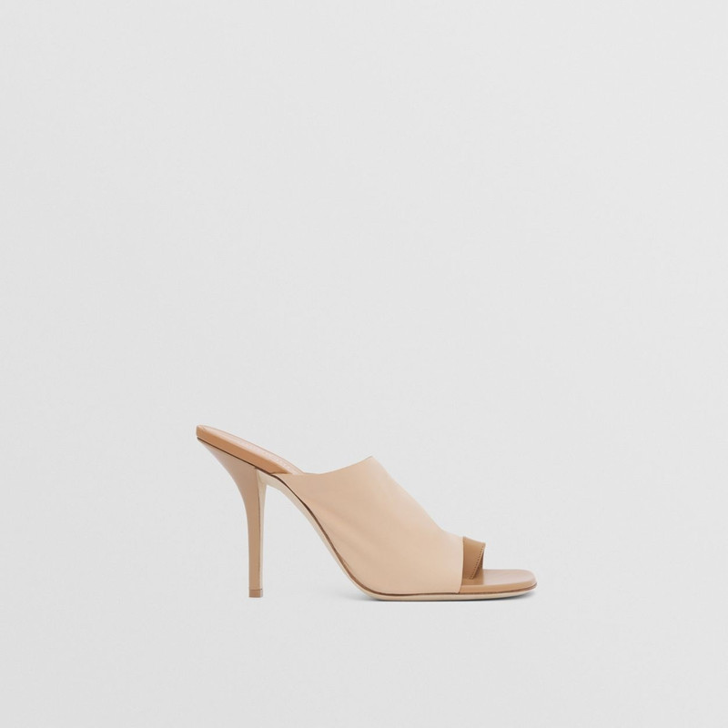 Stretch Jersey and Leather Mules 6