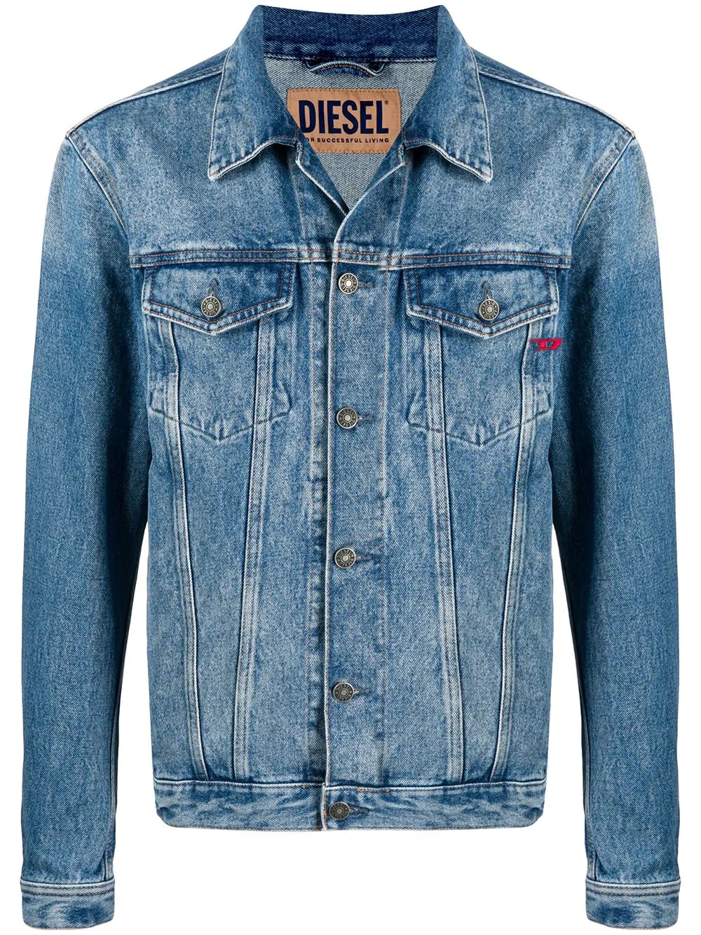 stonewashed denim jacket - 1