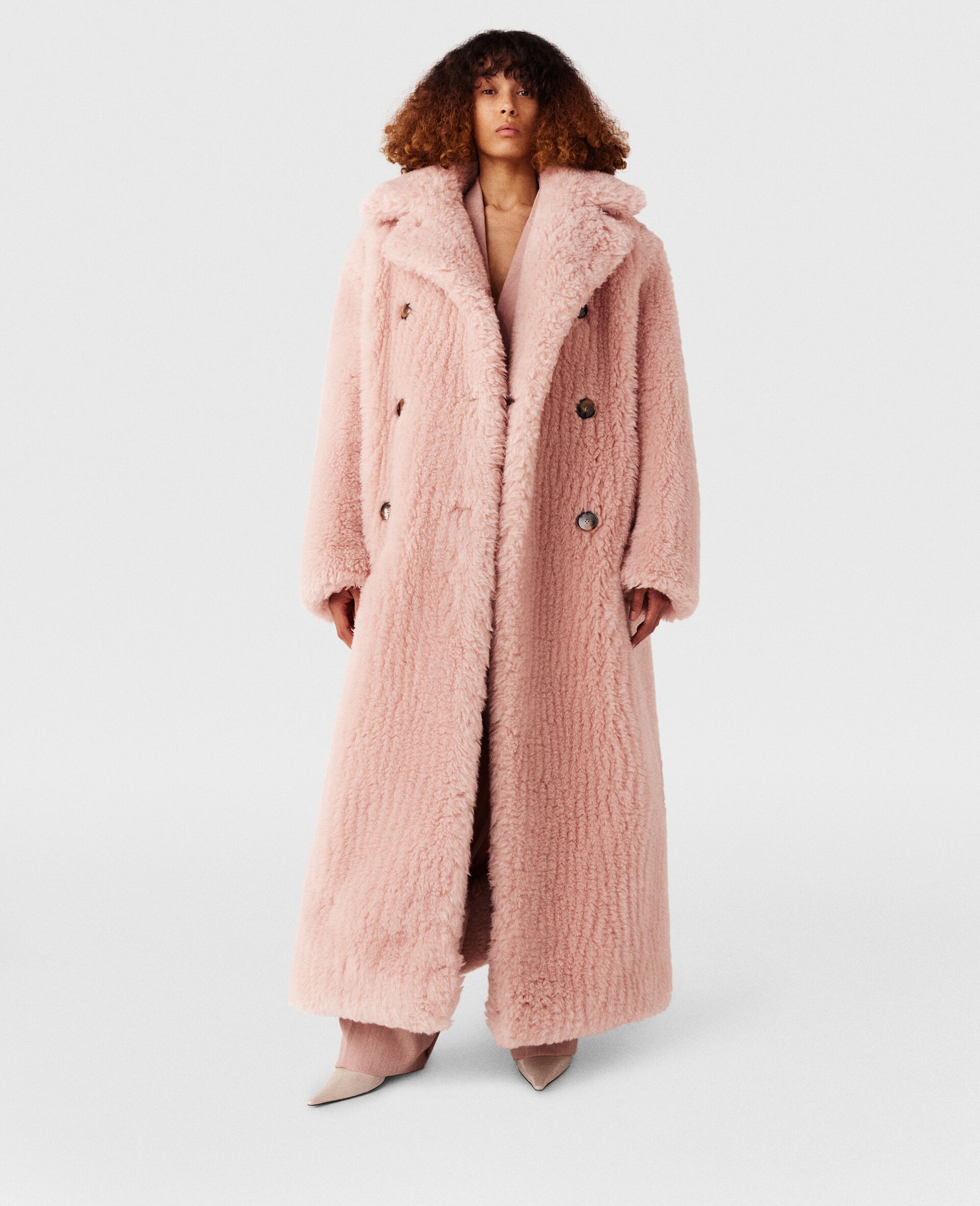 Oversized Plush Teddy Long Coat - 6