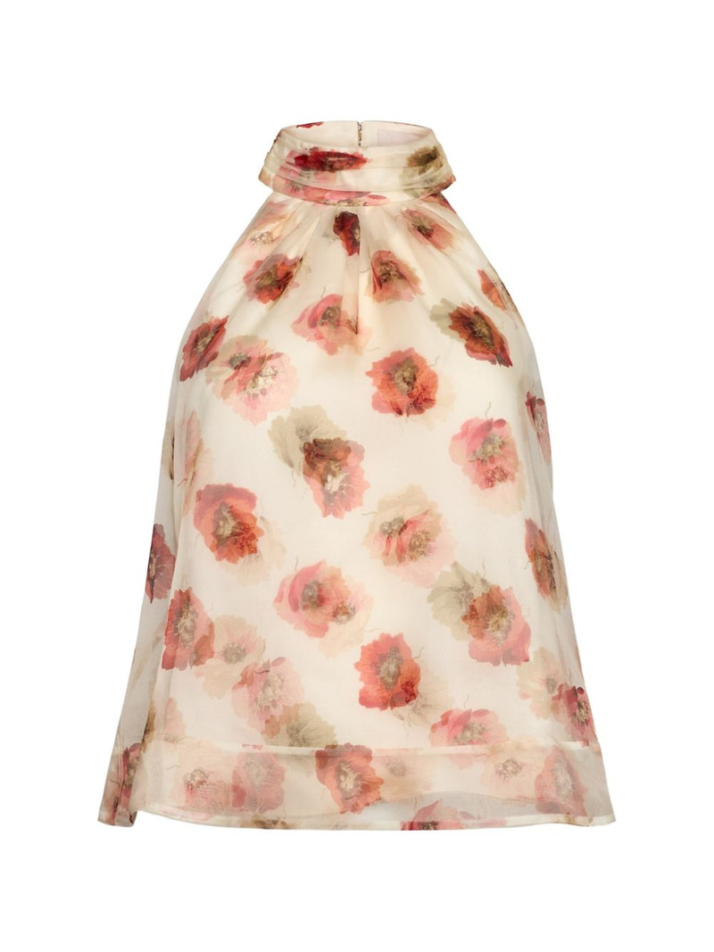 floral halterneck blouse 1
