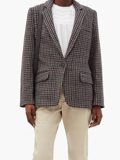 Isabel Marant Étoile Charly single-breasted houndstooth wool blazer outlook