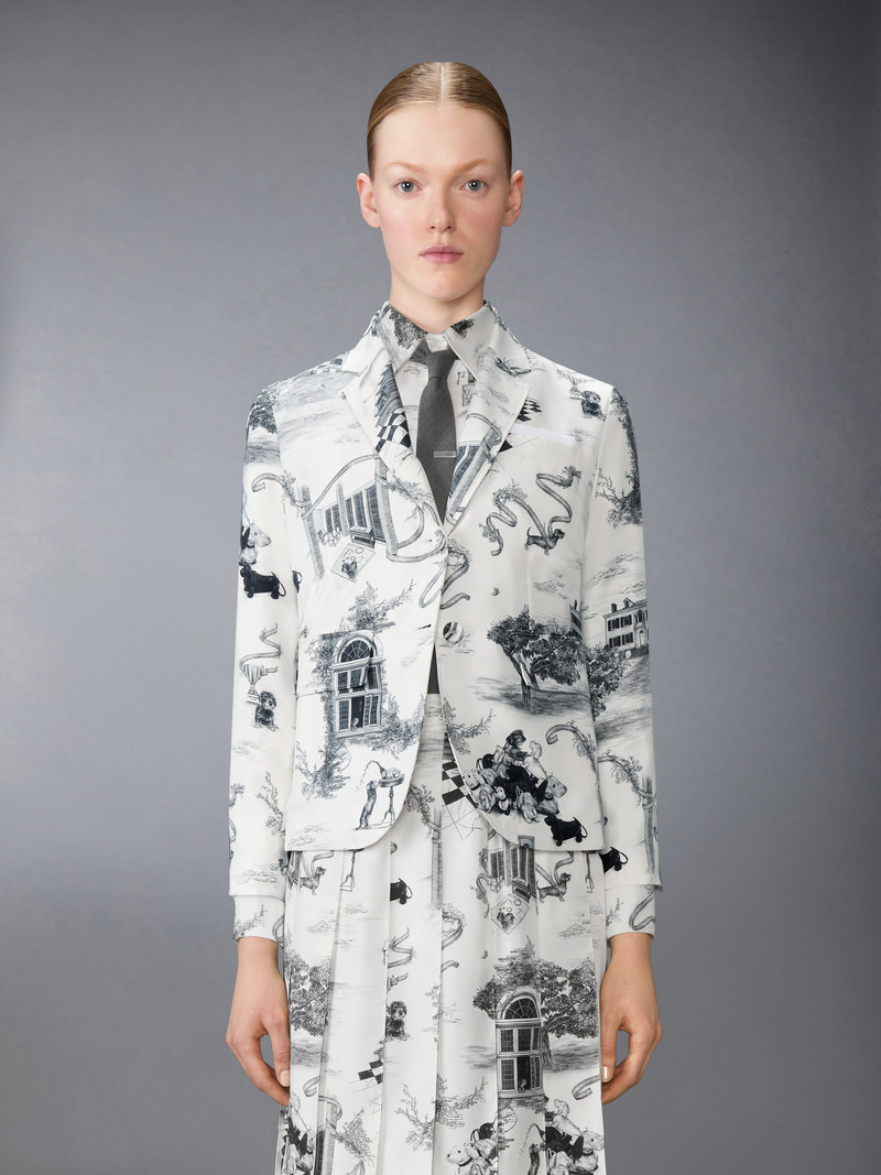 Thom Browne UNCONSTRUCTED SILK TWILL HECTOR TOILE SPORTCOAT outlook
