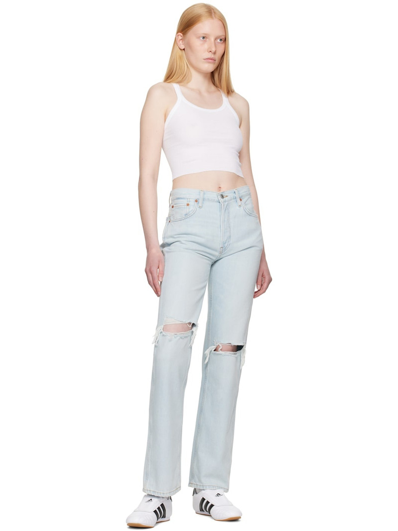 RE/DONE Blue High Rise Loose Jeans outlook