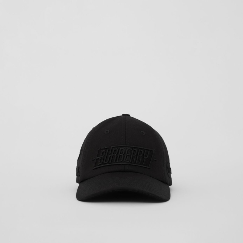 Badge Appliqué Cotton Gabardine Baseball Cap 1