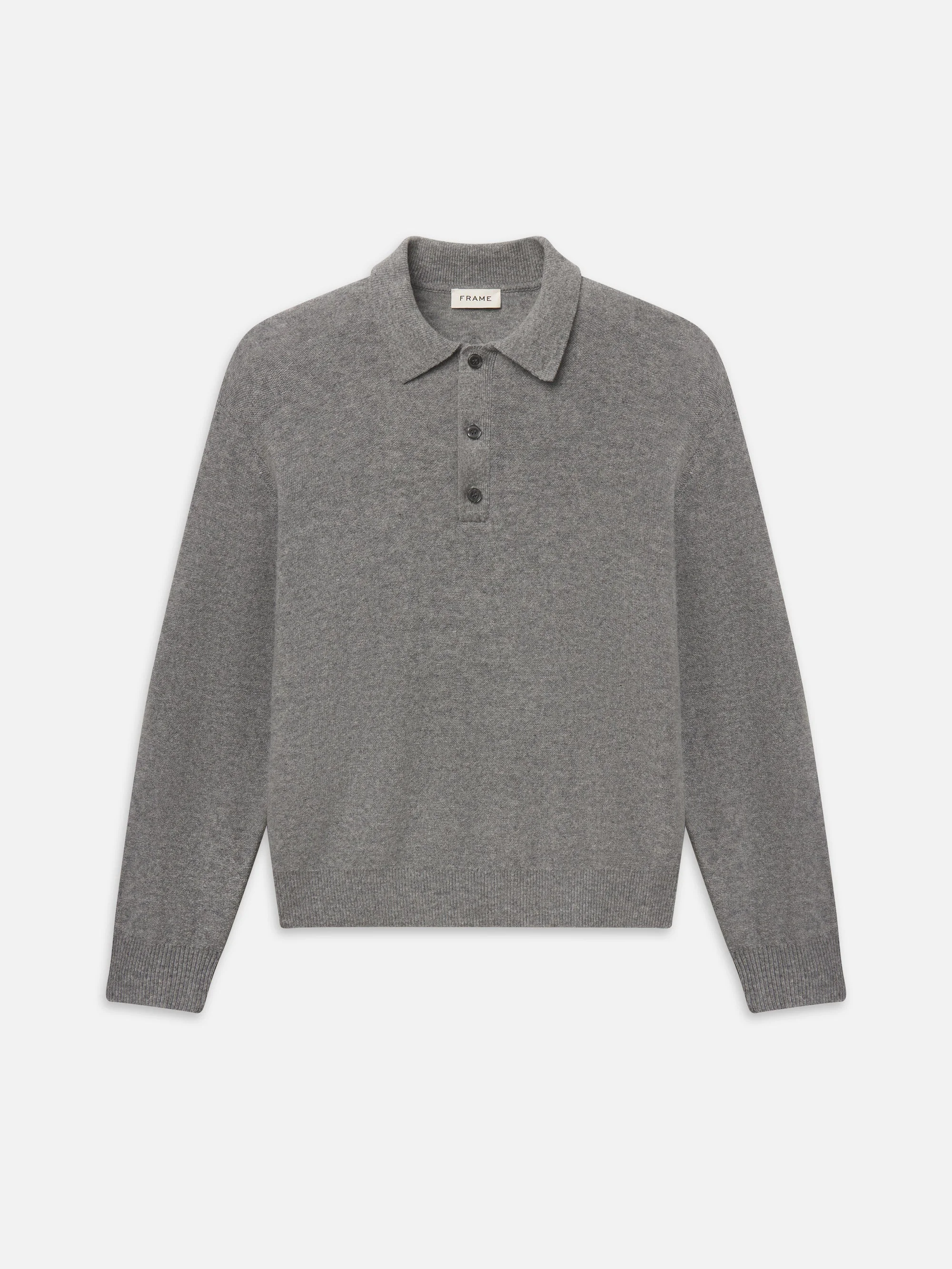 Boiled Wool Polo Sweater - 1