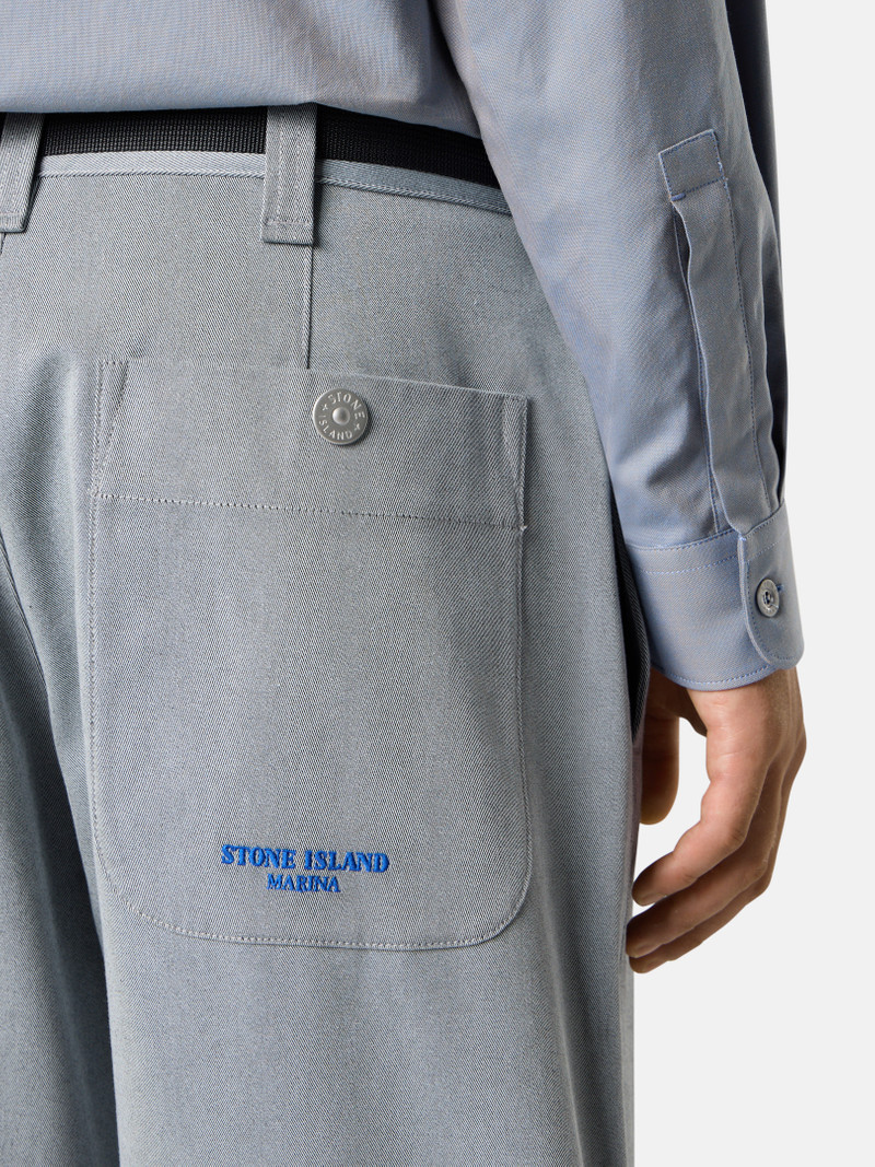3100015 STRETCH GABARDINE_STONE ISLAND MARINA 3