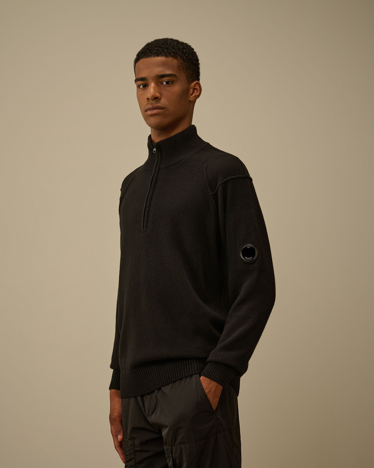 Lambswool GRS Half Zip Sweater - 3