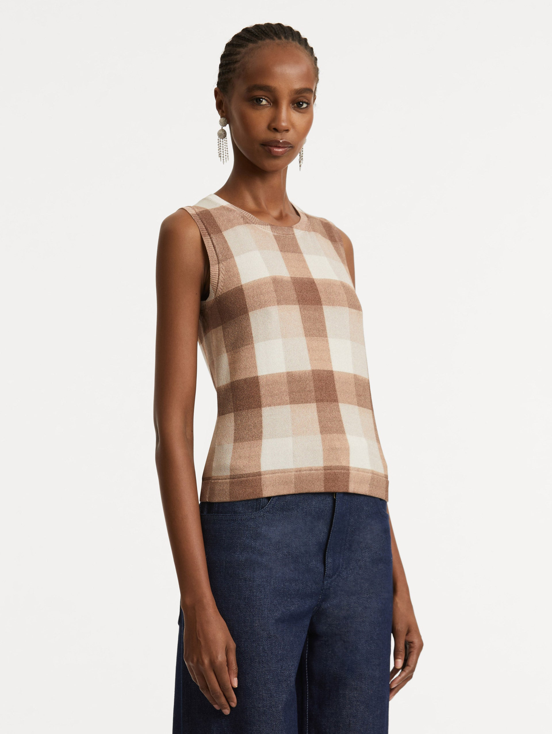 PLAID PRINTED CARDIGAN - 4