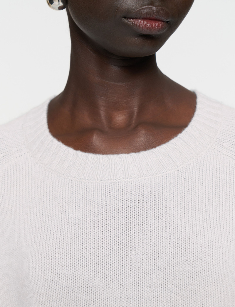 Open Cashmere Round Neck Jumper 3