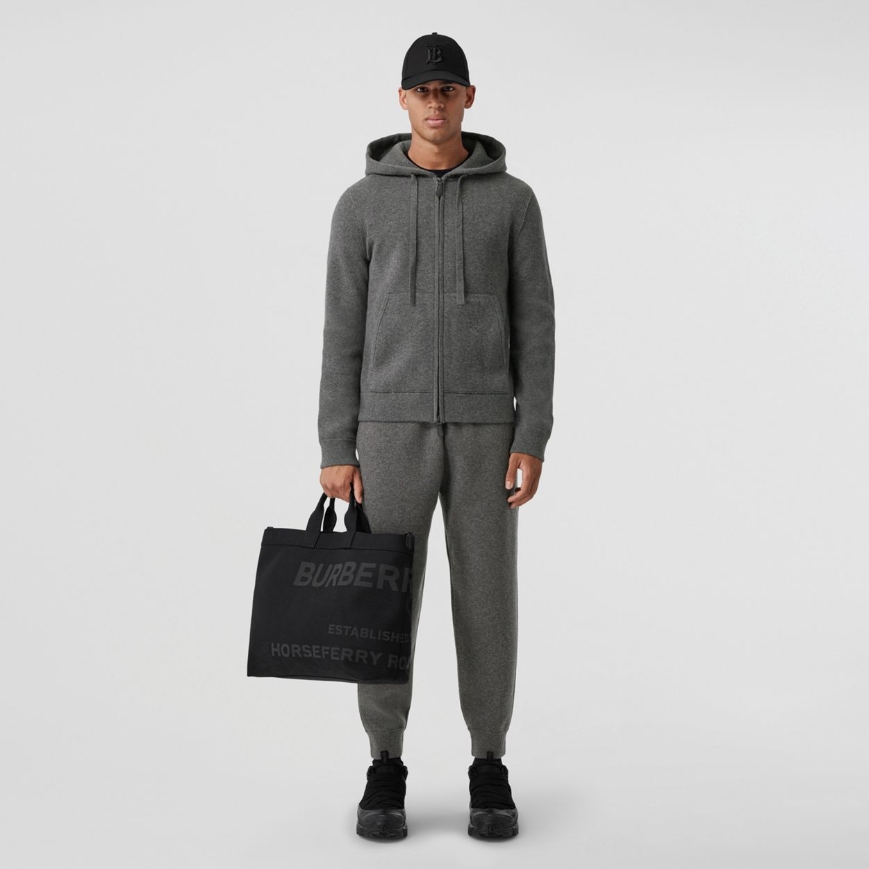 Logo Detail Cashmere Blend Hooded Top - 2
