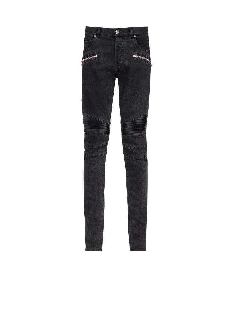 Slim cut cotton jeans - 1