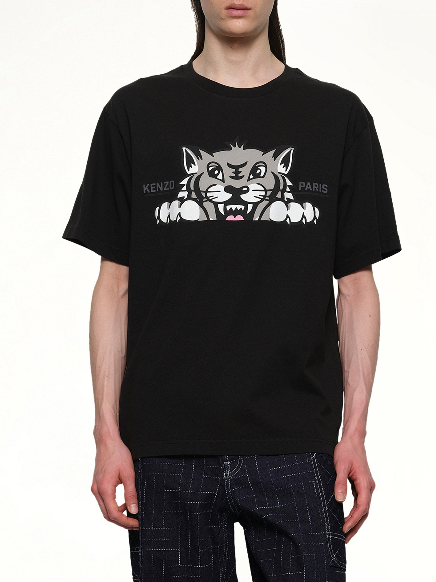 Kenzo Happy Tiger Oversize T-Shirt in Black - 6