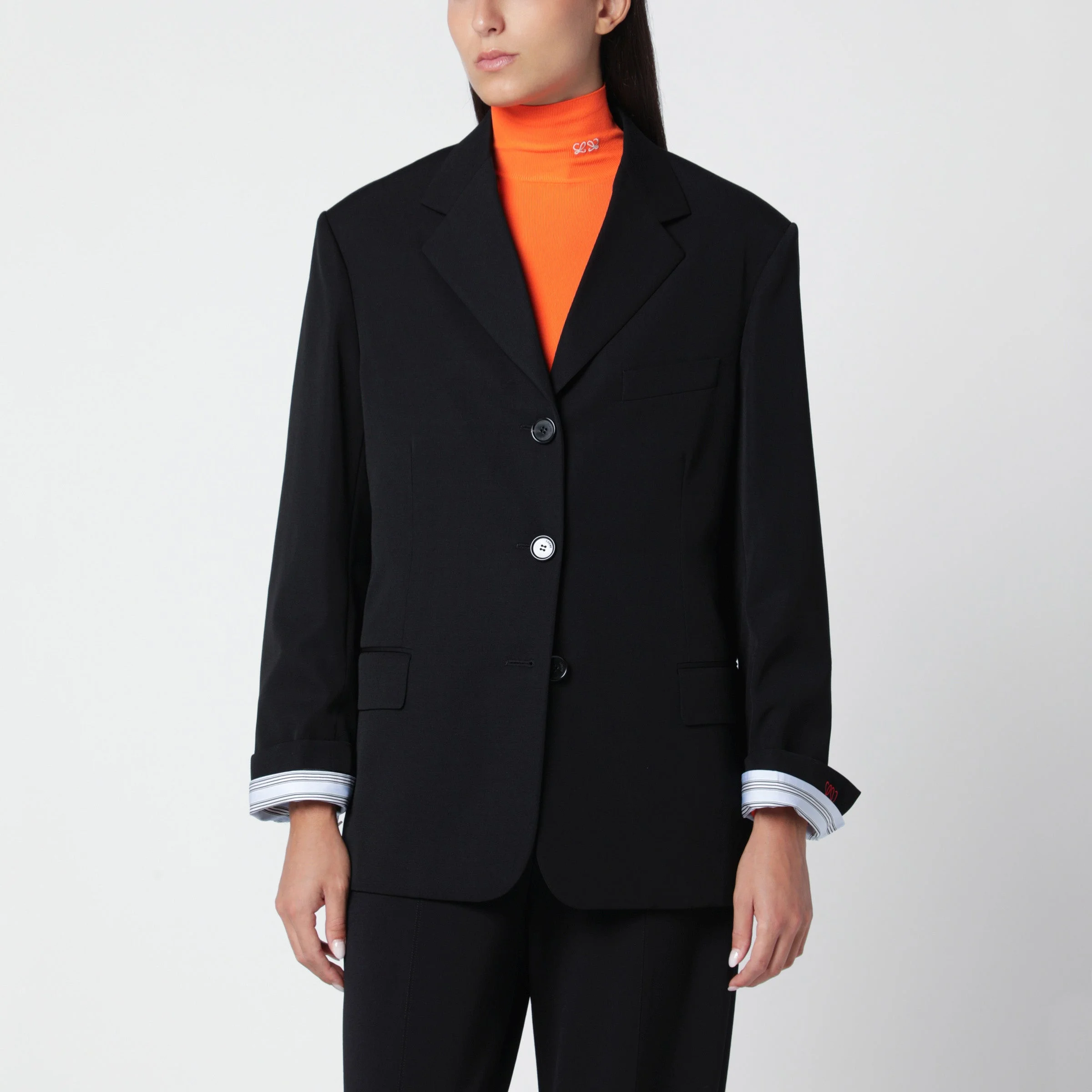 Black wool jacket - 1