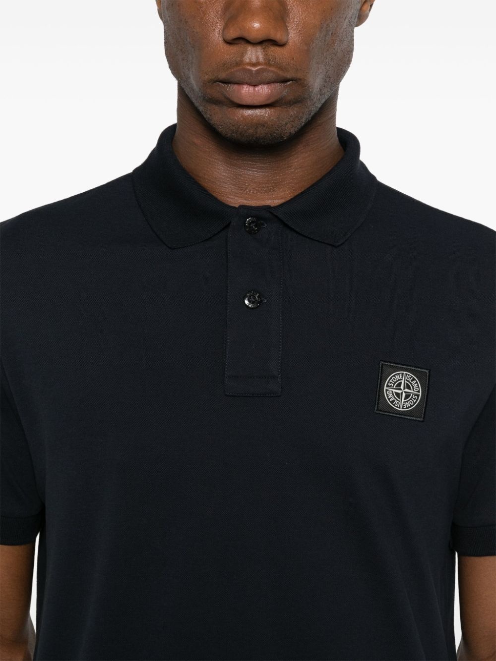 Stone Island Men Slim Fit Stretch Cotton Piqué Polo Shirt - 8