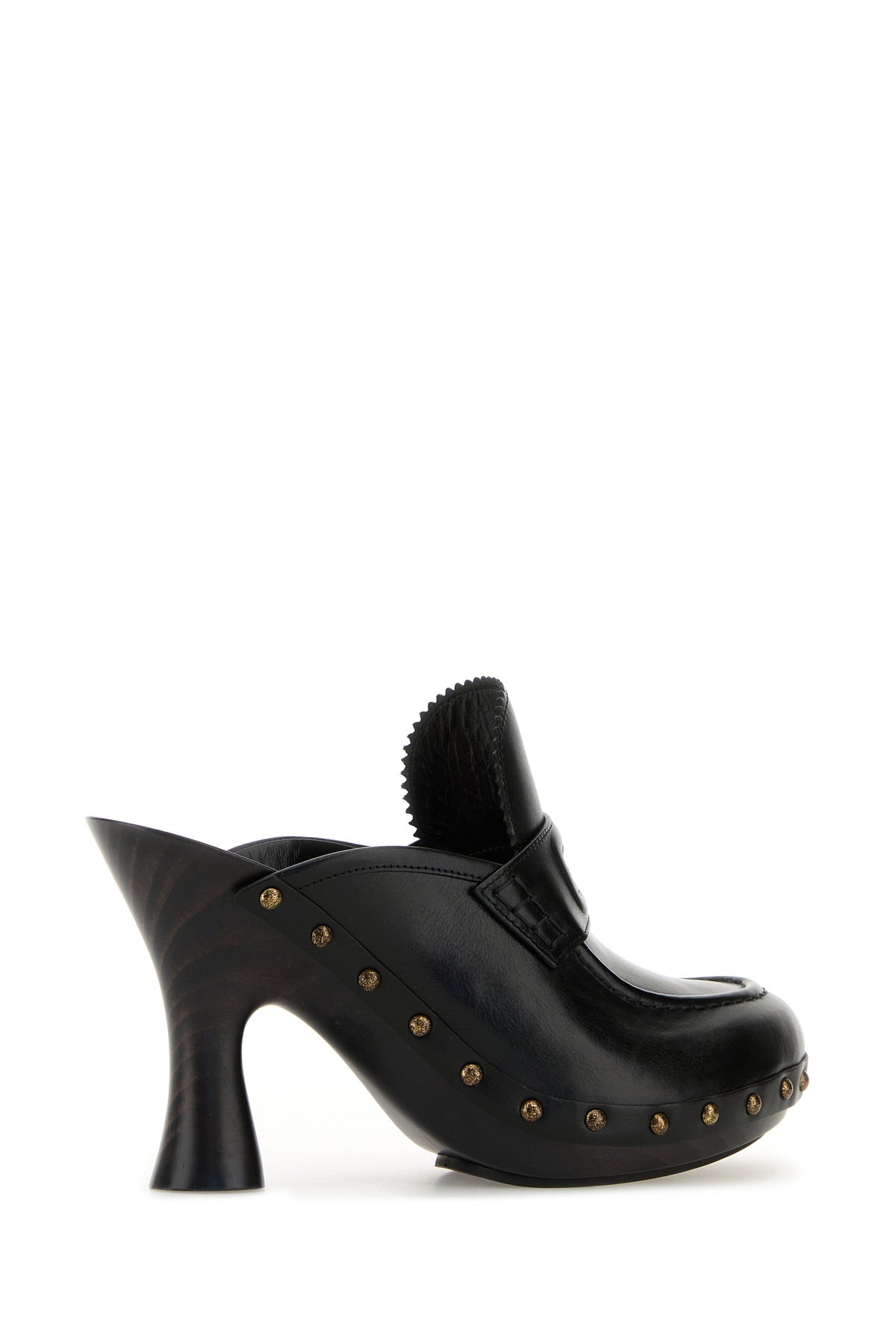 Black leather mules - 3