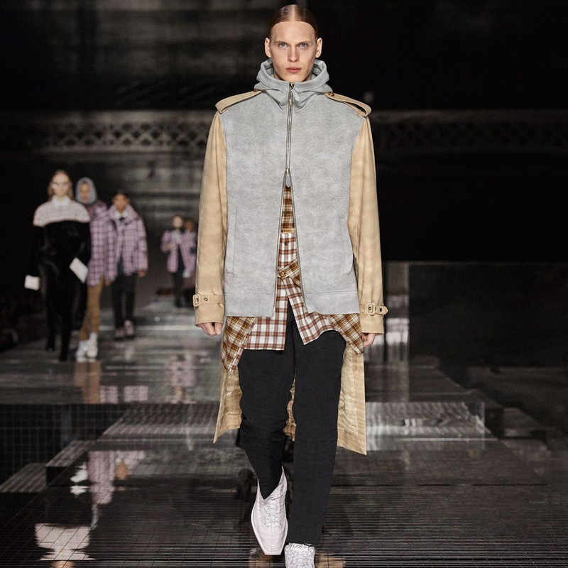 Cotton and Jersey Reconstructed Trench Coat 3