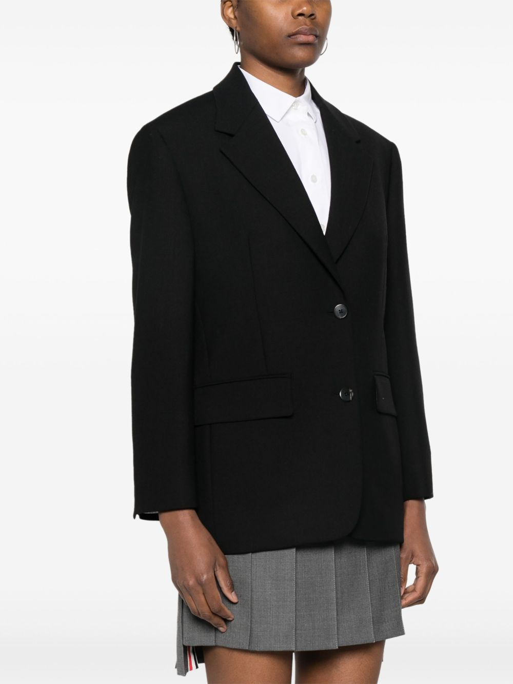 single-breasted wool blazer - 3