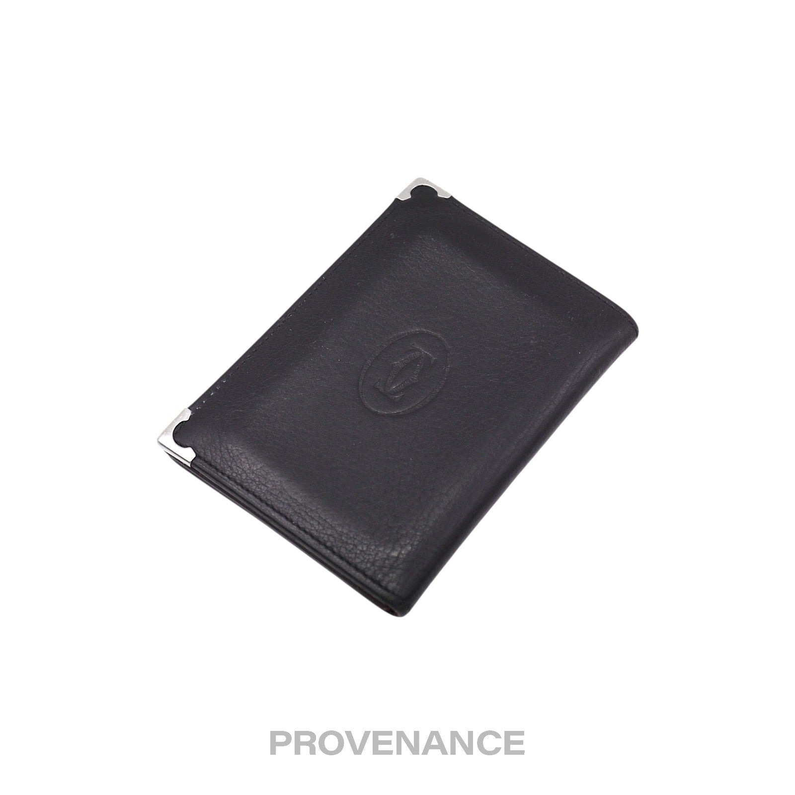 Cartier Pocket Organizer Wallet - Black Red Leather - 4