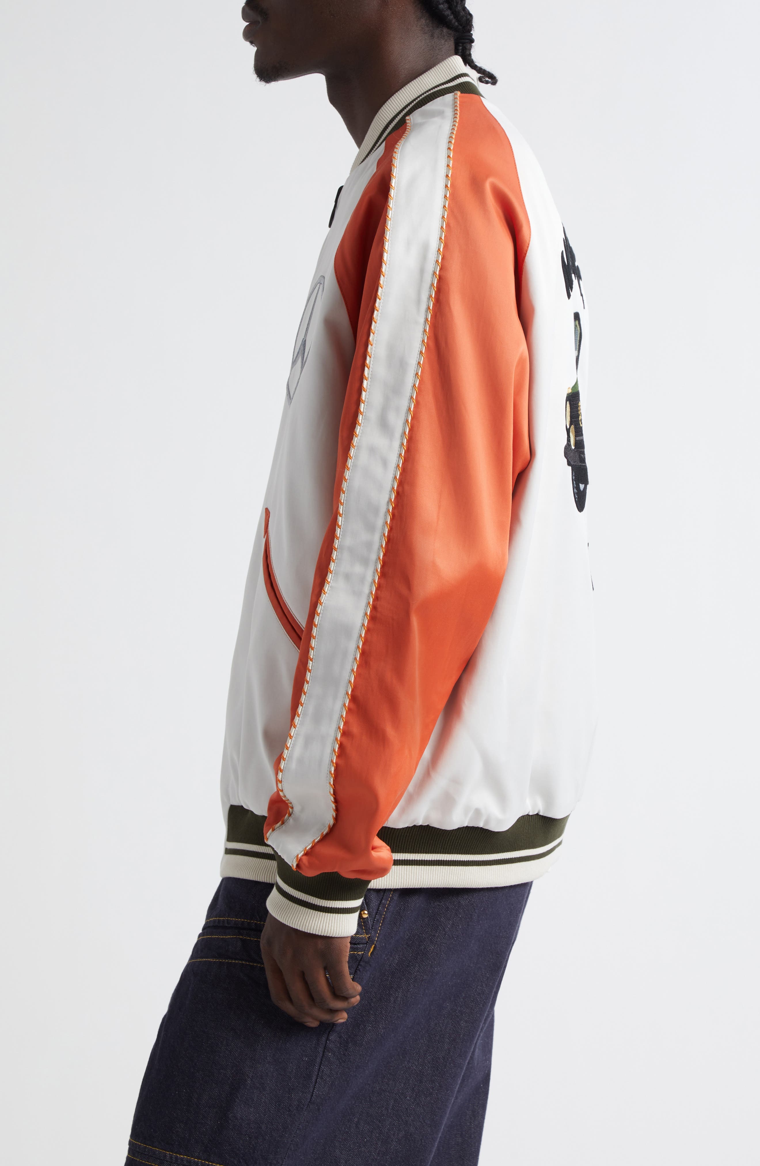 Moncler Genius x Mercedes-Benz By Nigo Satet Reversible Bomber Jacket in P37 - 4