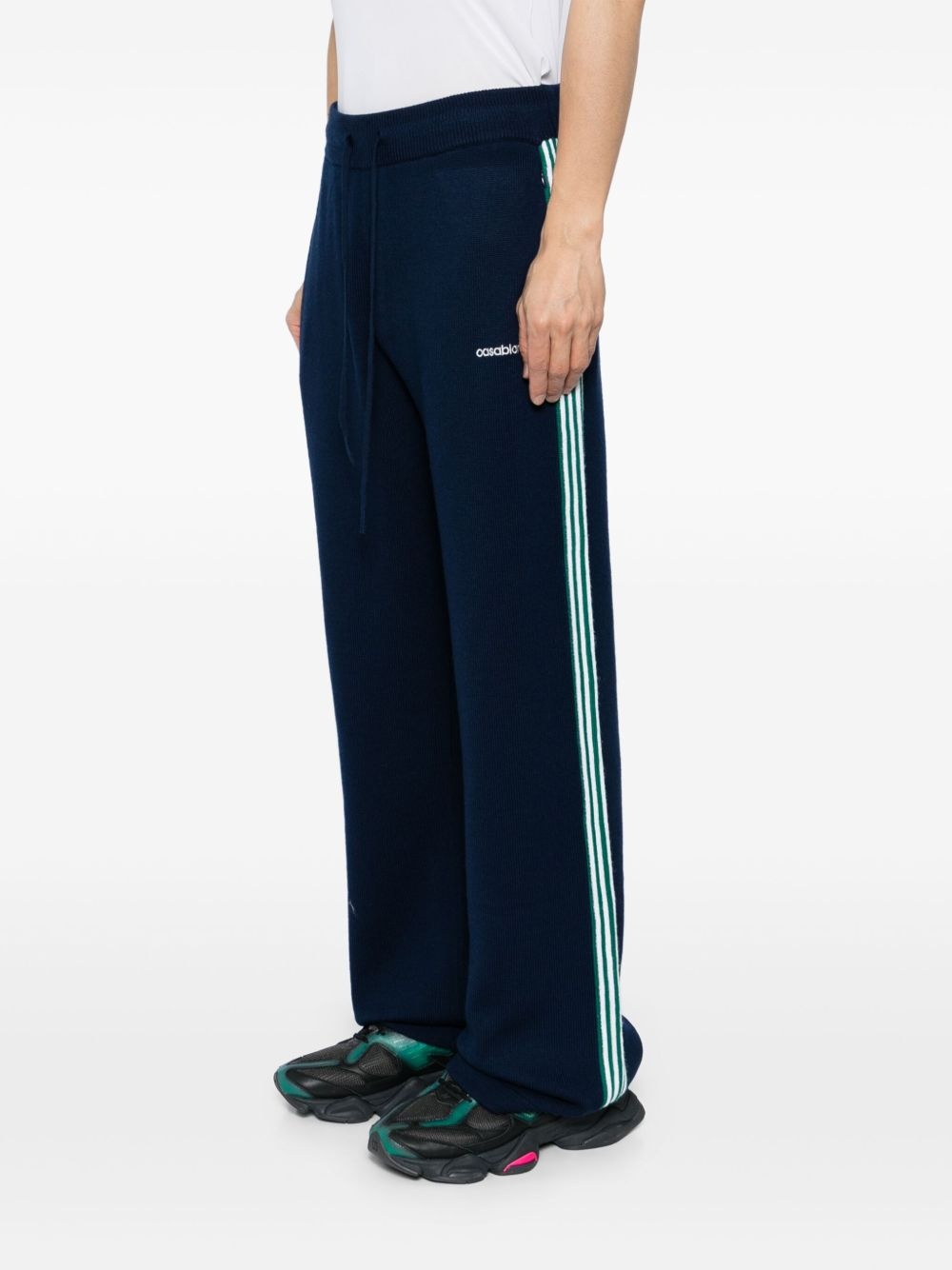 embroidered logo pants - 3
