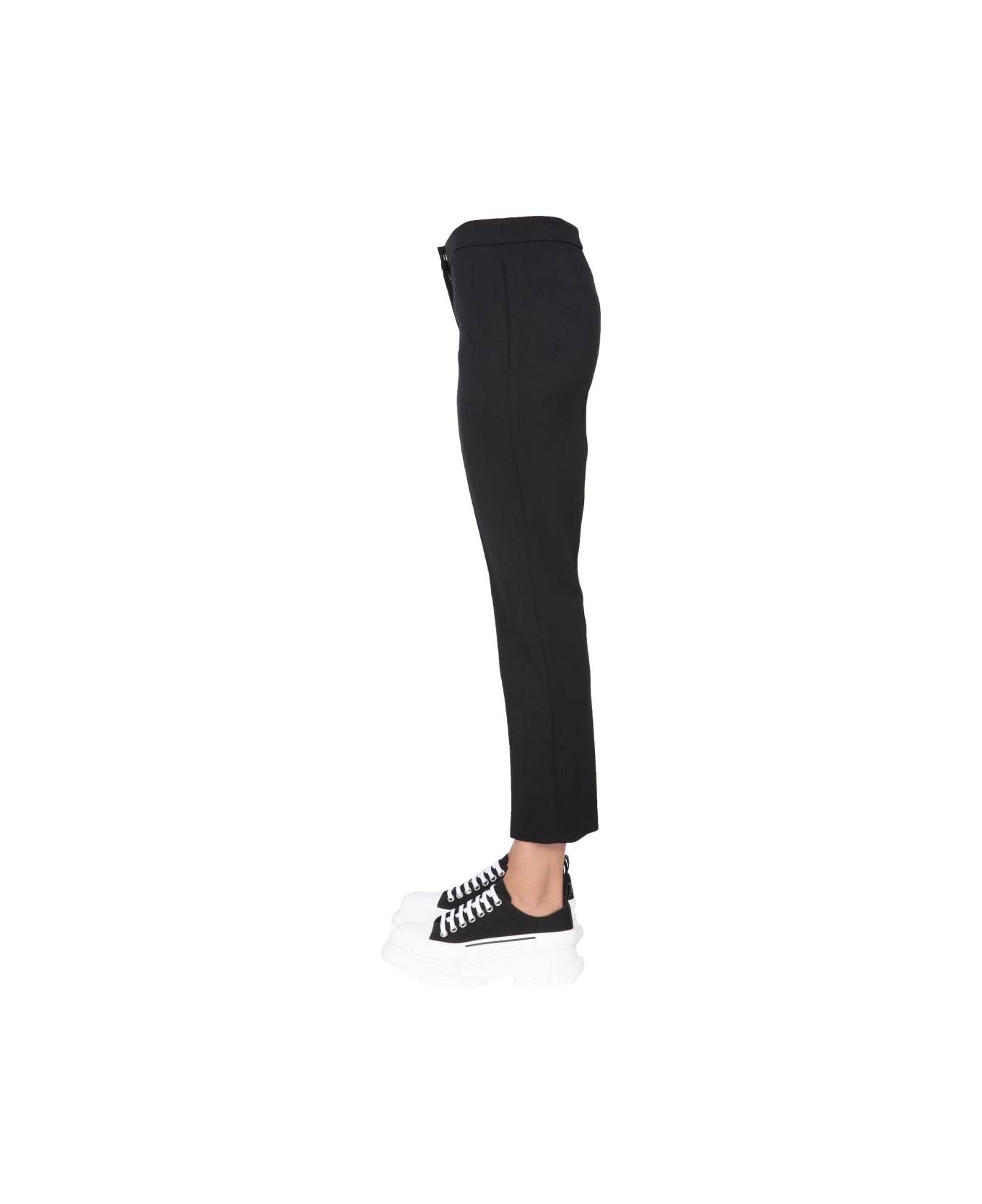 Cropped Straight Trousers - 3