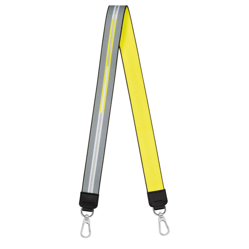 Longchamp Rayures Shoulder strap Silver - Canvas 1