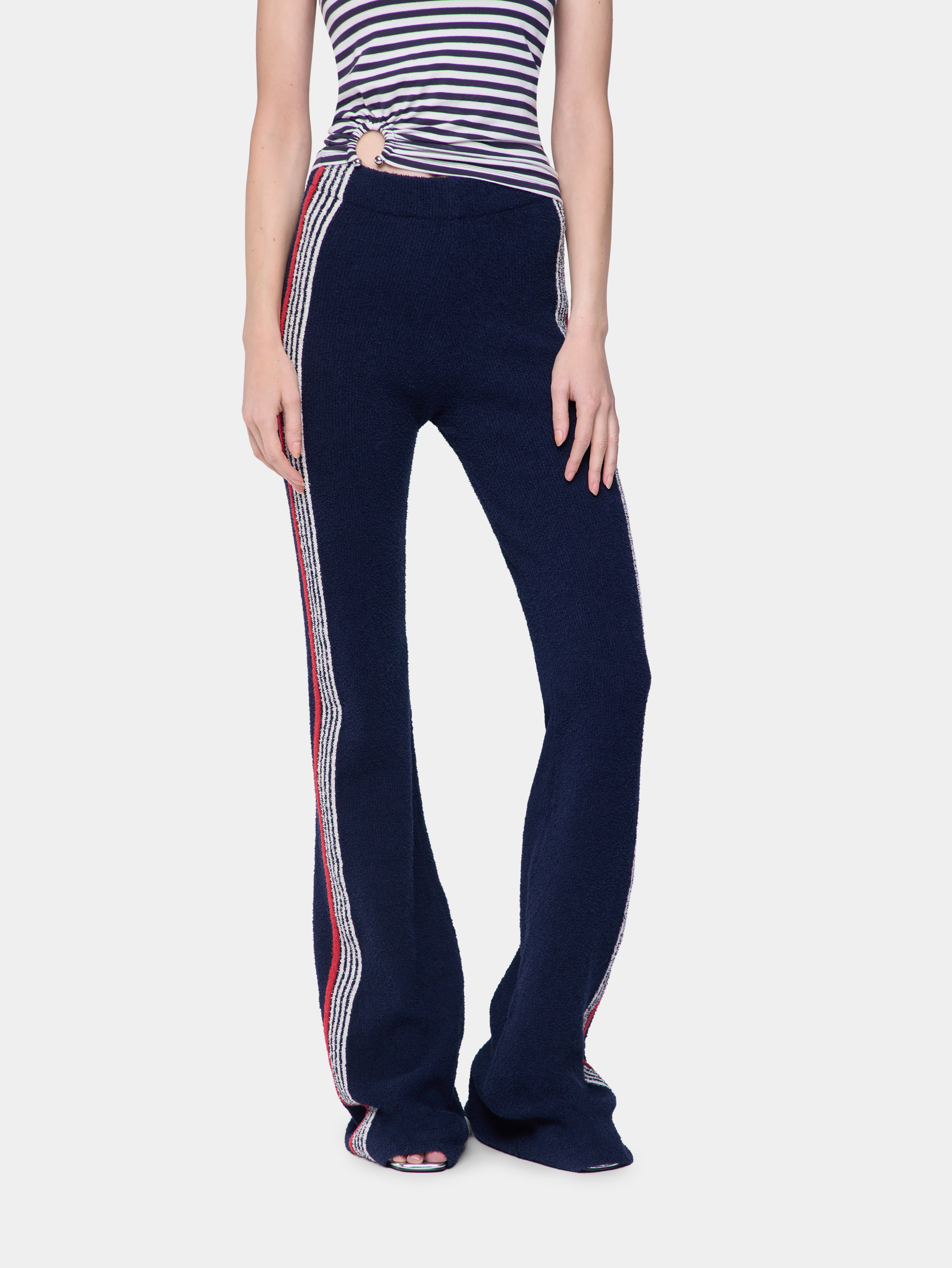 FLARE TROUSERS IN TERRY JERSEY - 3