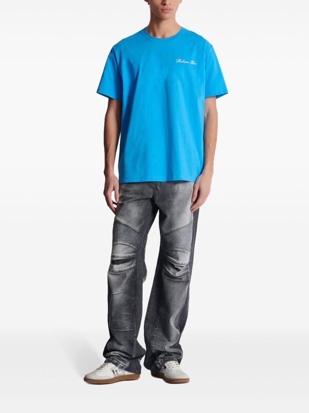 embroidered signature logo t-shirt - 2
