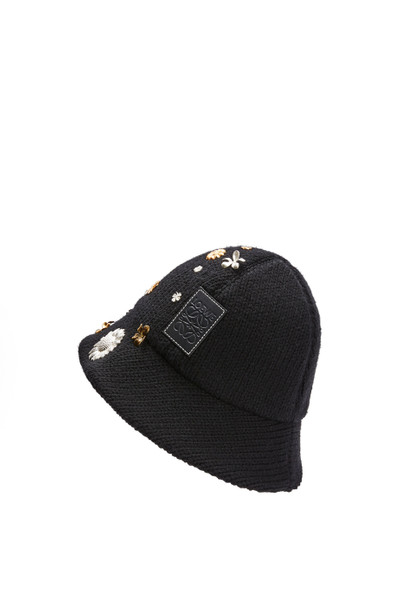 Loewe Knit hat in embroidered wool outlook