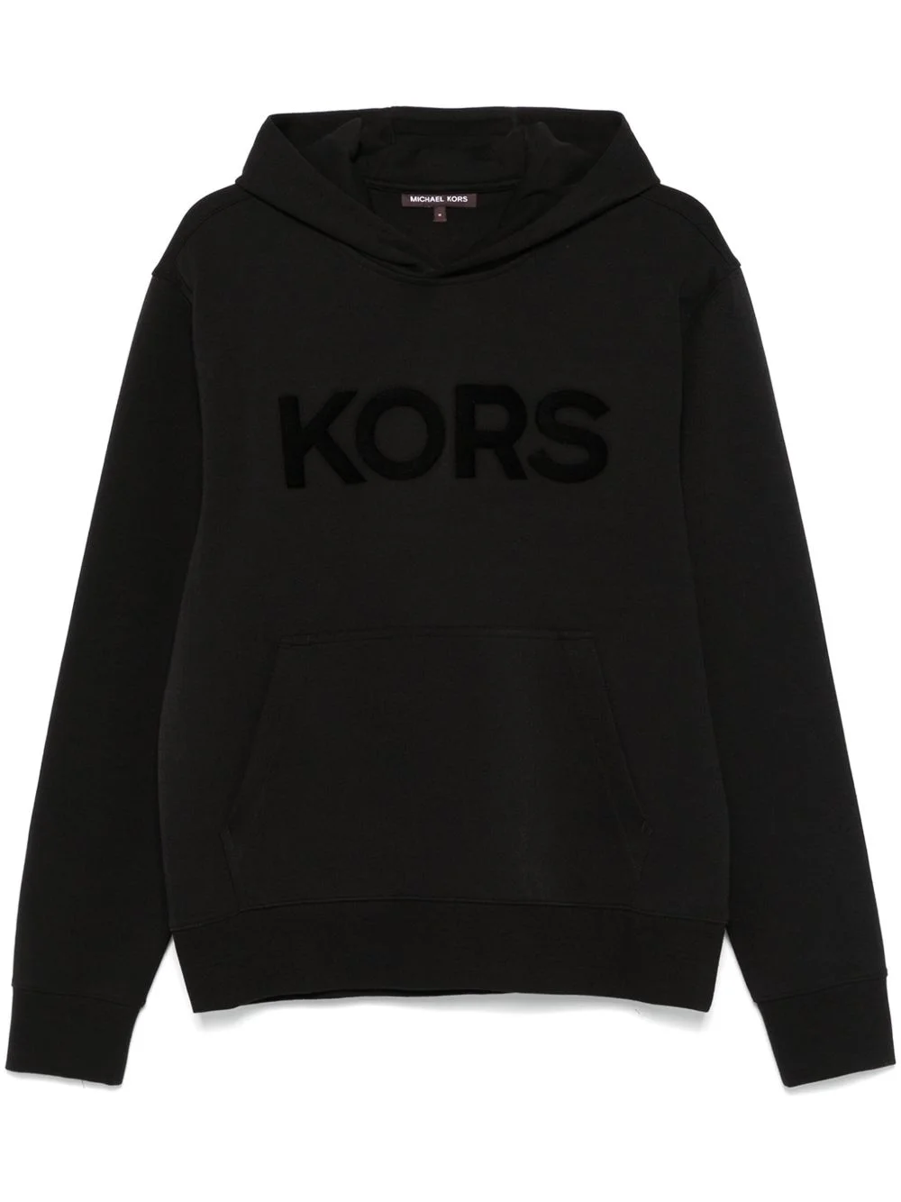 tufted-logo hoodie - 1