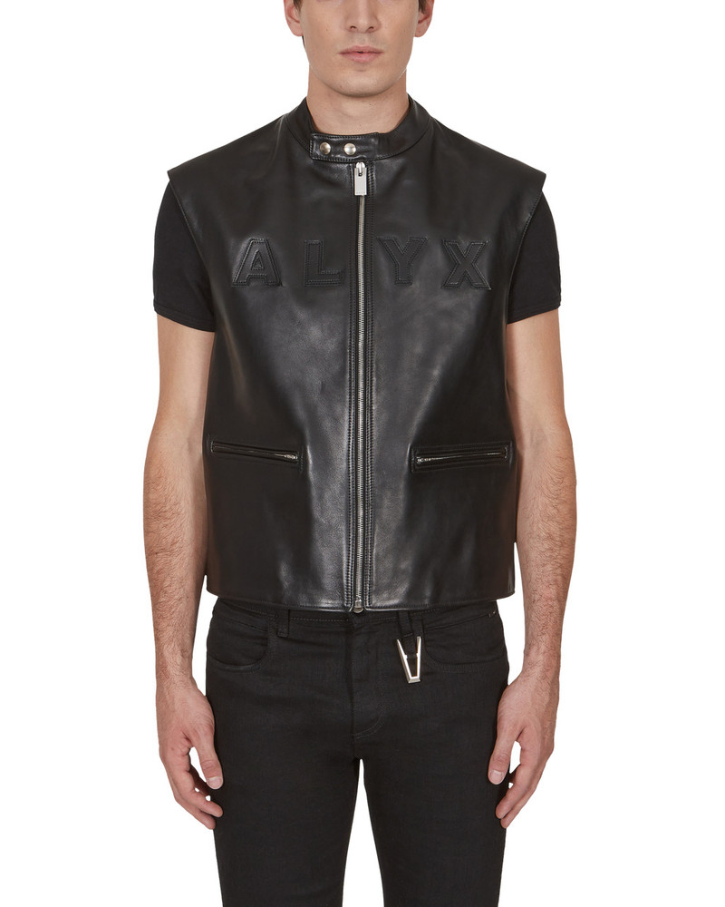 1017 ALYX 9SM LEATHER LOGO RACER VEST outlook