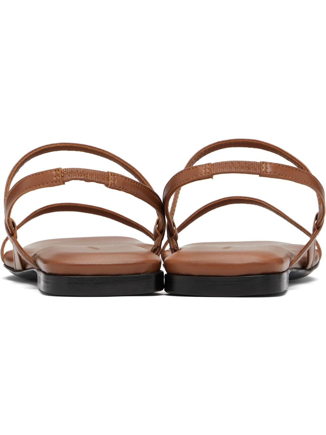 Brown Hilda Flat Sandals - 2