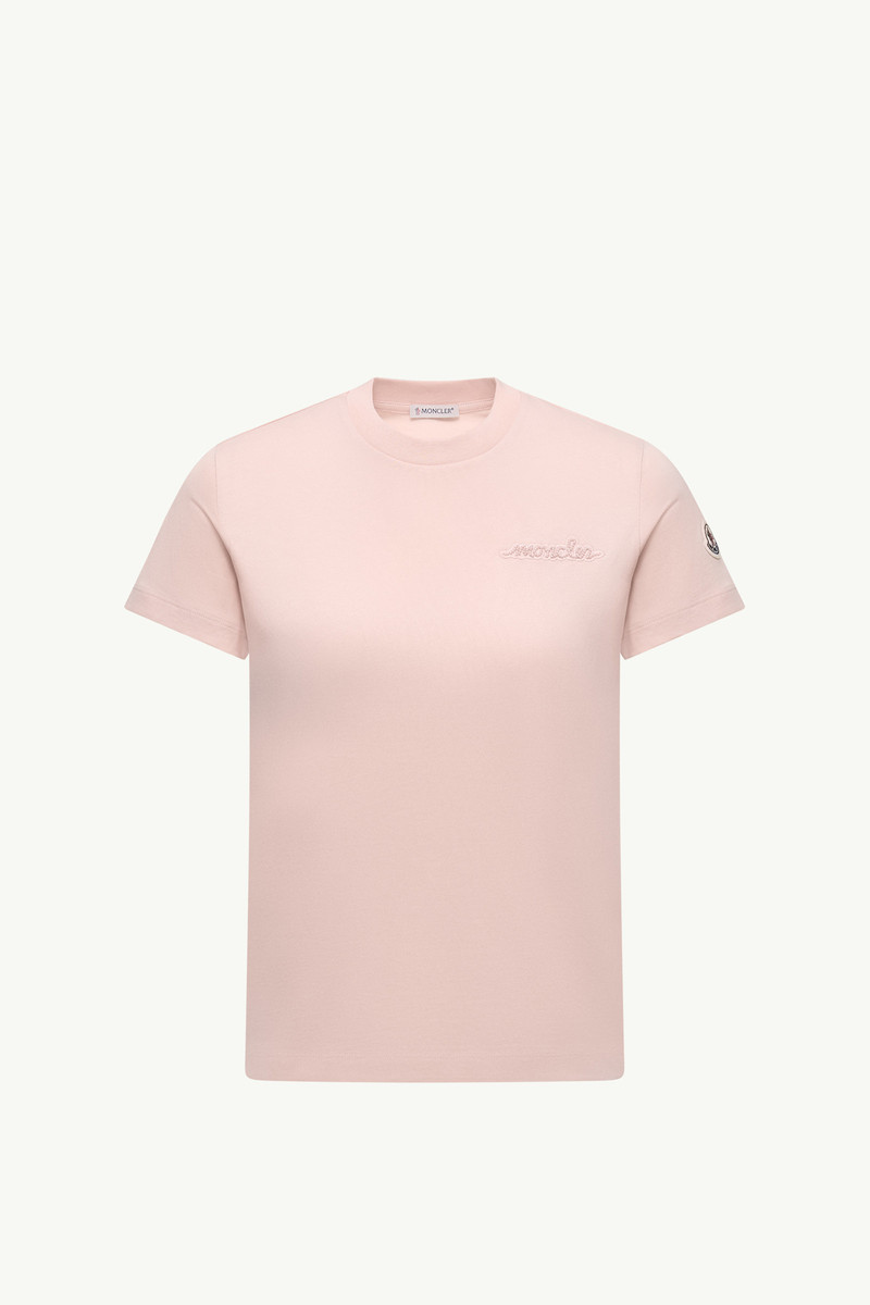 Beaded Logo Cotton T-Shirt 1