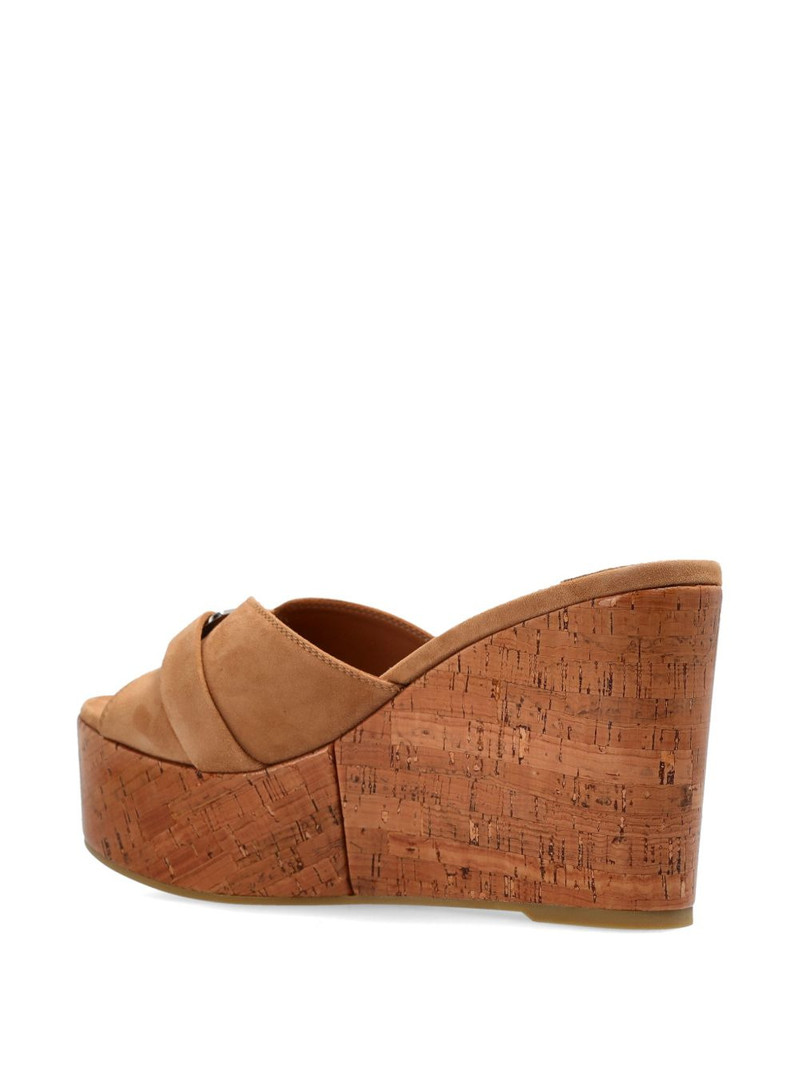 Leda criss-cross buckle wedge mules 4