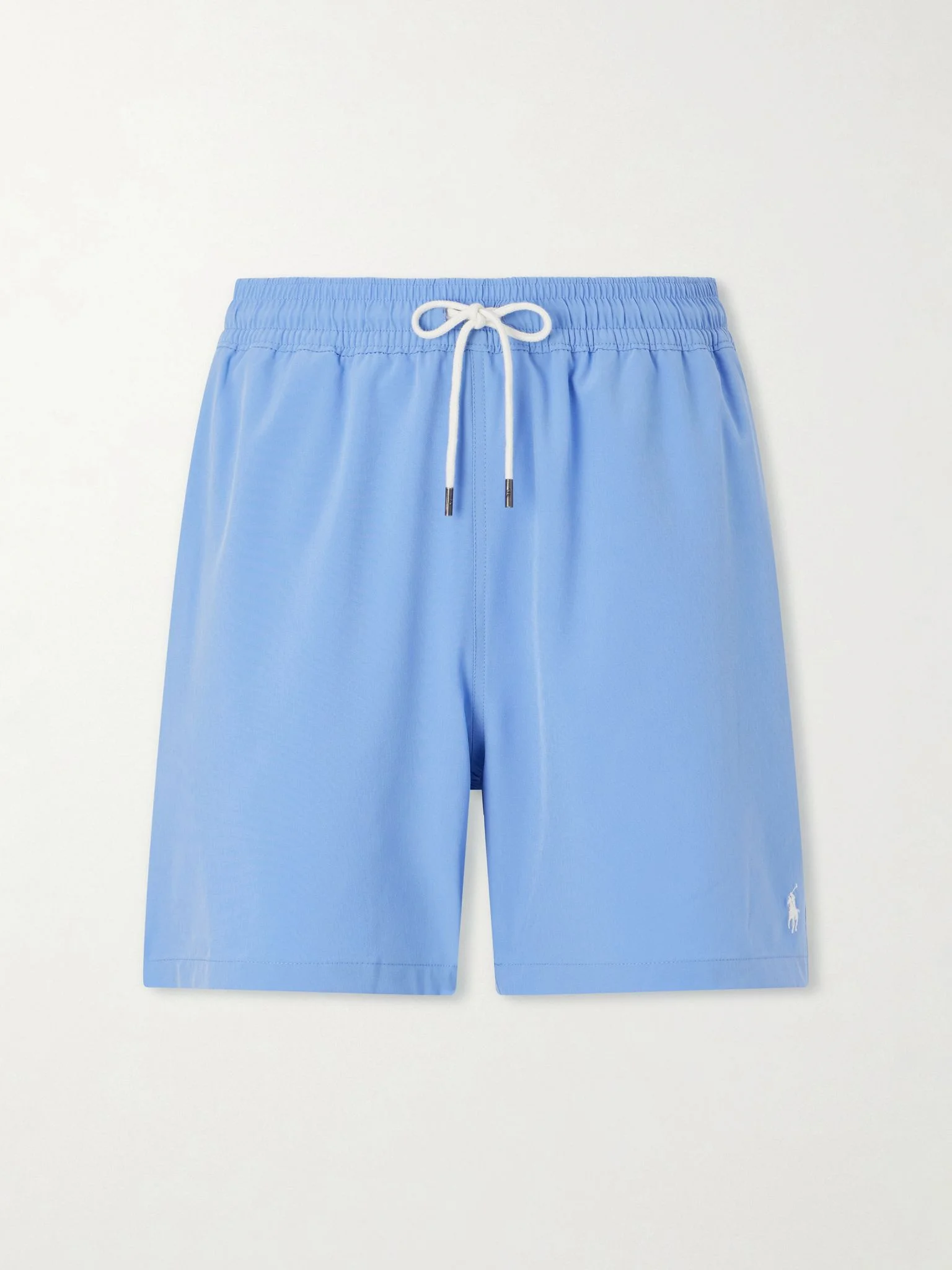 Traveler Straight-Leg Mid-Length Recycled Swim Shorts Blue - 1